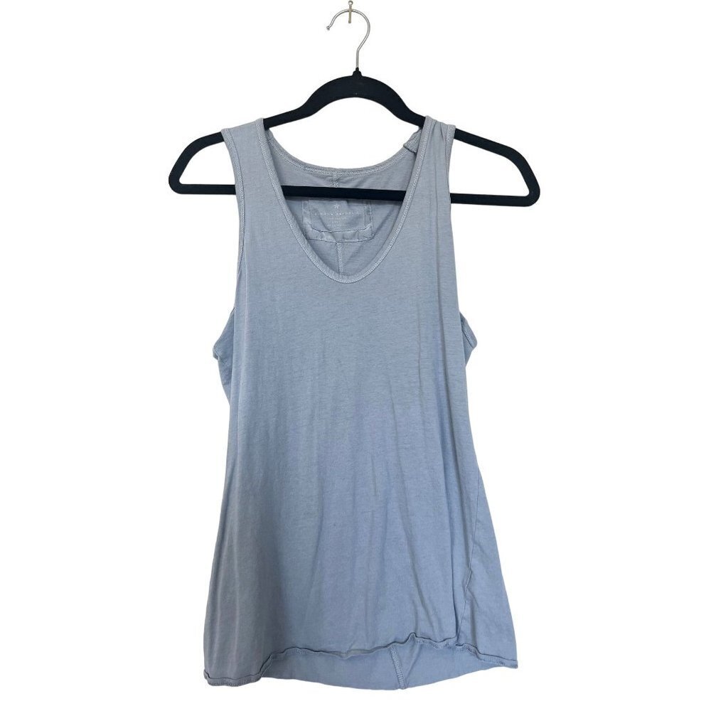Banana Republic Khaki Green Distressed Cotton Tank Top